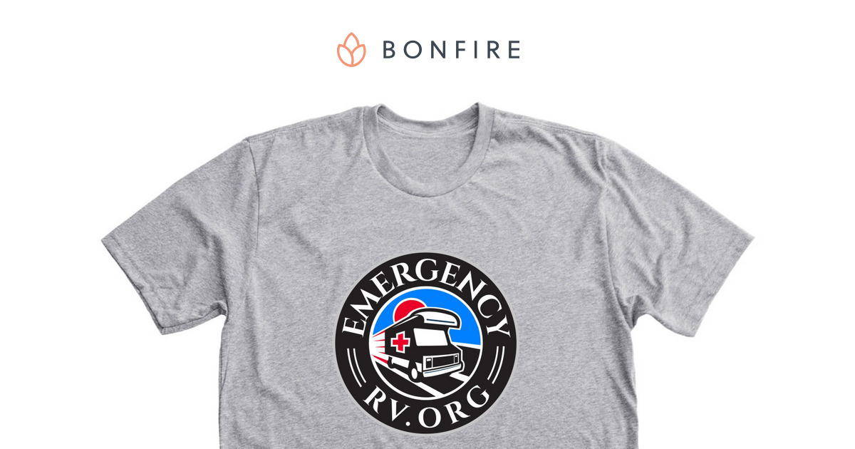 EmergencyRv's tweet card. Buy EmergencyRV.org  merchandise that supports Rv4campfirefamily Inc.. Featuring Dark Heather Grey Premium Unisex Tees, professionally printed in the USA.