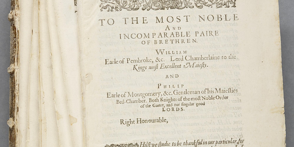 READEnglish's tweet card. Join conservators for a talk on Durham’s First Folio, its creation, theft, return, and conservation.