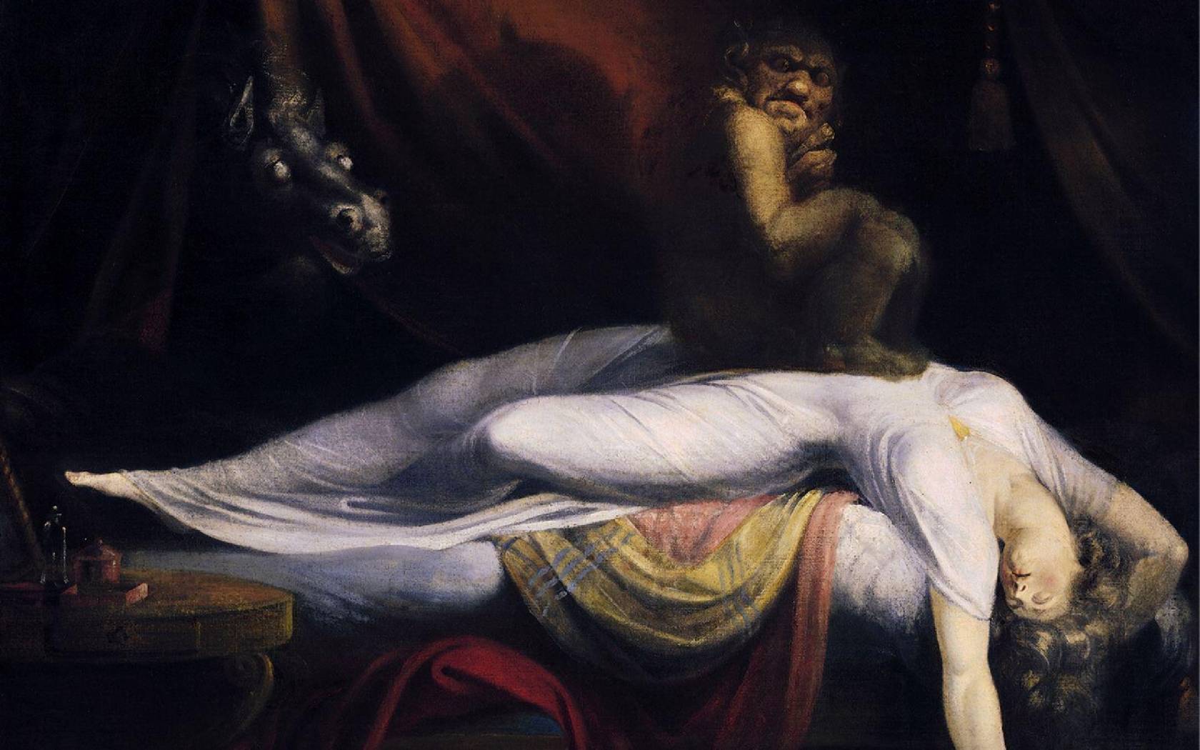 alexander_c_lee's tweet card. The painter Henry Fuseli traded in the unconscious, the weird, and the fantastical. A forceful, aggressive artist, for whom darkness was always a more congenial medium than light, his body of work...