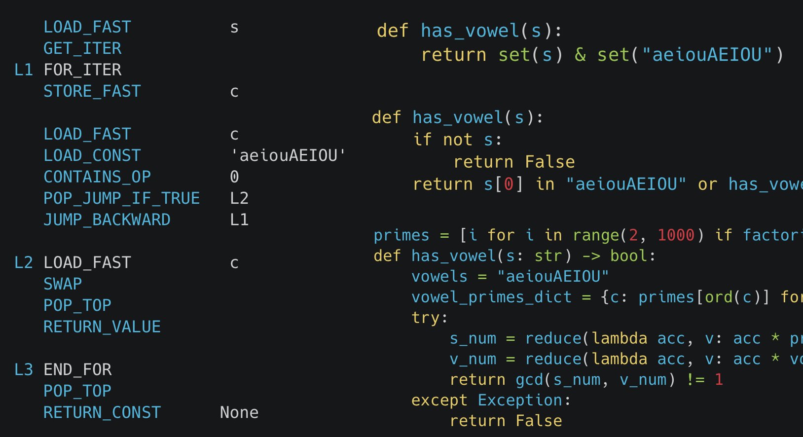 AustinZHenley's tweet card. Diving into CPython, bytecode, regex, and algorithmic analysis to find the fastest method.