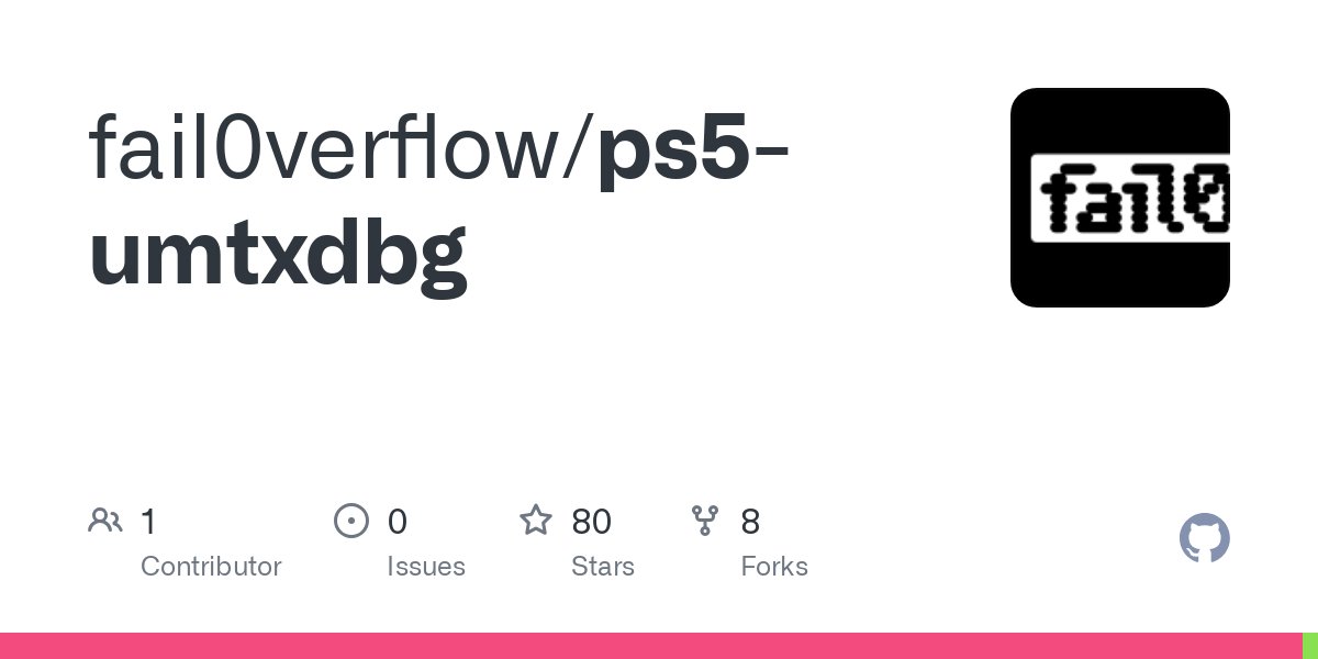 fail0verflow's tweet card. Contribute to fail0verflow/ps5-umtxdbg development by creating an account on GitHub.