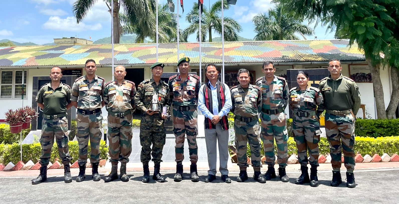 HillsJournal's tweet card. Inspector Jeffrey Hmingchullou of the 203 COBRA Battalion, CRPF, a recipient of the nation’s third-highest peacetime gallantry award, the Shaurya Chakra, was