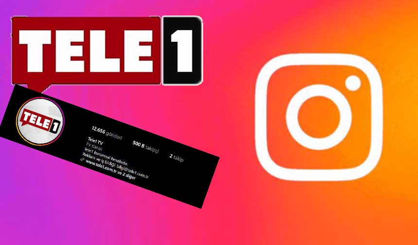 tele1comtr's tweet card. Türkiye'nin referans kanalı TELE1'in Instagram hesabı 500 bin aboneyi geçti.