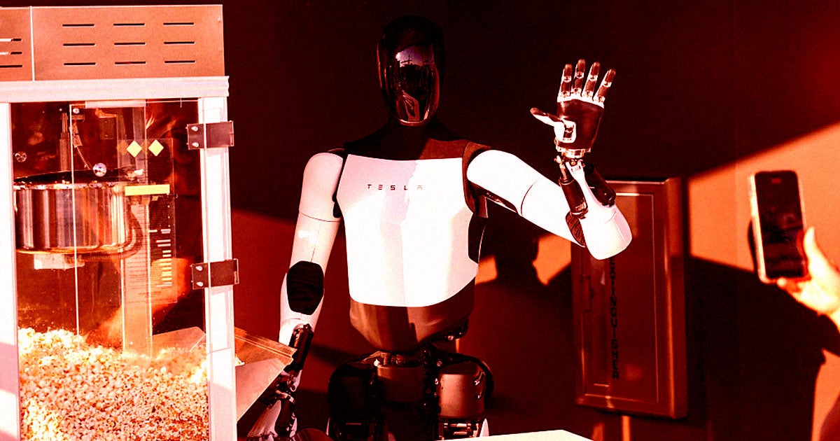 BlockchainDan's tweet card. Tesla is already having trouble meeting even the modest 2025 goals it set for producing its Optimus humanoid robots.