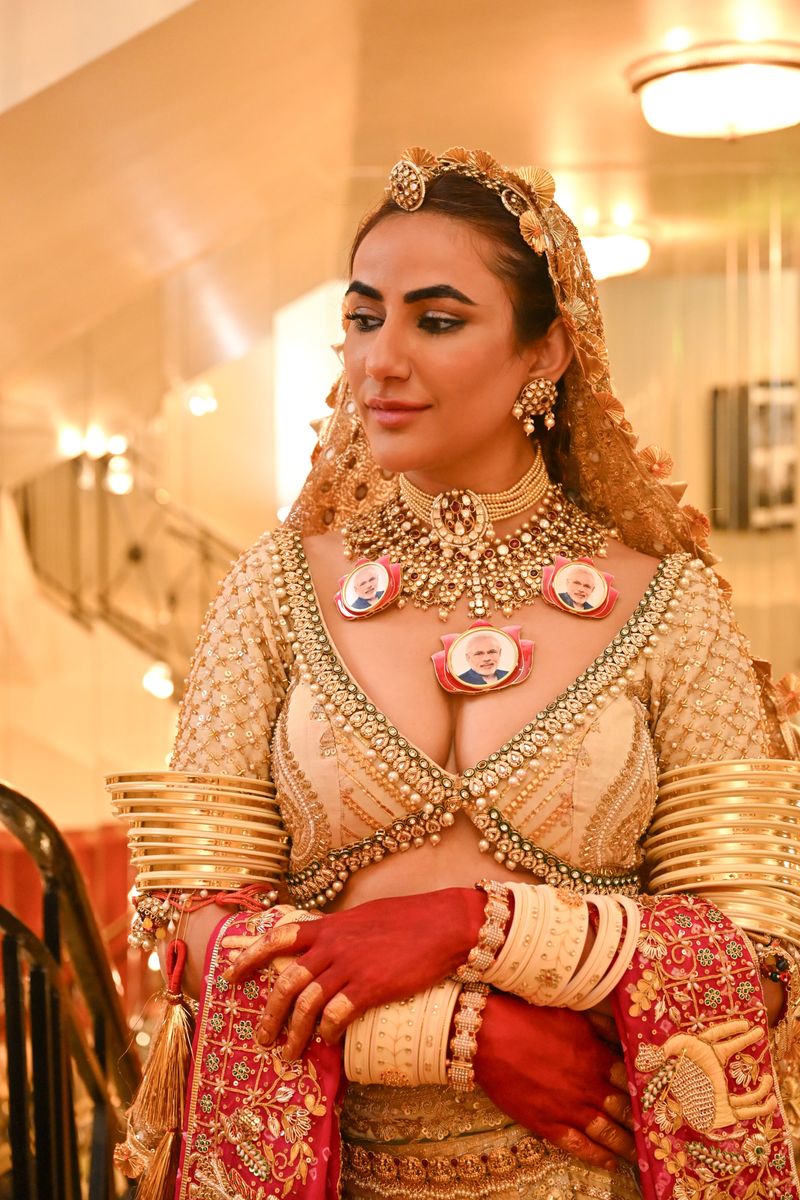 thetribunechd's tweet card. Viral videos showed model Ruchi Gujjar purportedly slapping the producer, Karan Singh, during the movie premiere event held on Friday night.