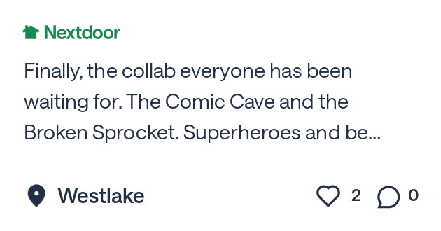 TheComicCave's tweet card. Finally, the collab everyone has been waiting for. The Comic Cave and the Broken Sprocket. Superheroes and beer. Cars and Cosplay is a free event! Rick Robertson and Bob Carter will be at Cars and...
