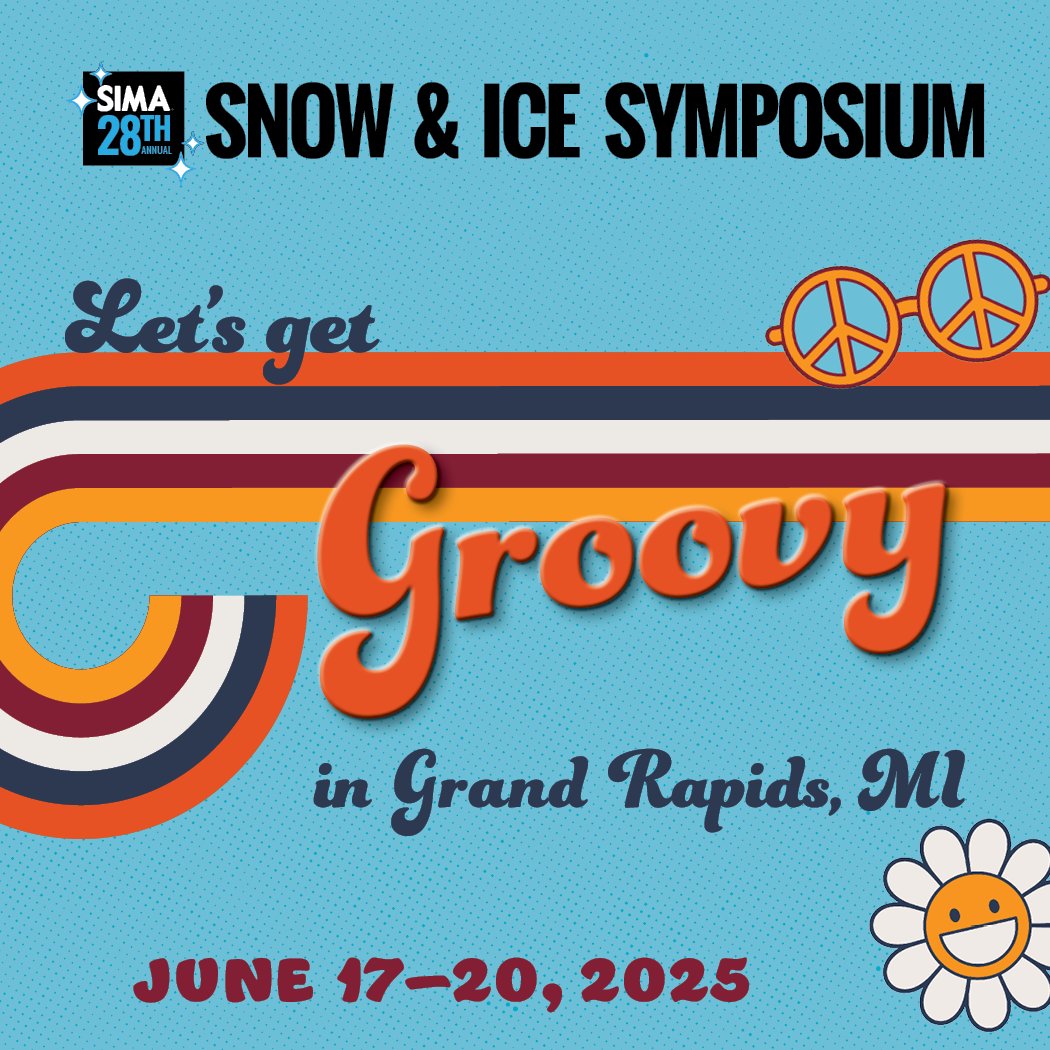 SIMASnow's tweet card. Join us in Grand Rapids, MI, from June 17-20, 2025, for the 28th Annual Snow & Ice Symposium featuring education sessions, networking events, and a vibrant trade show.