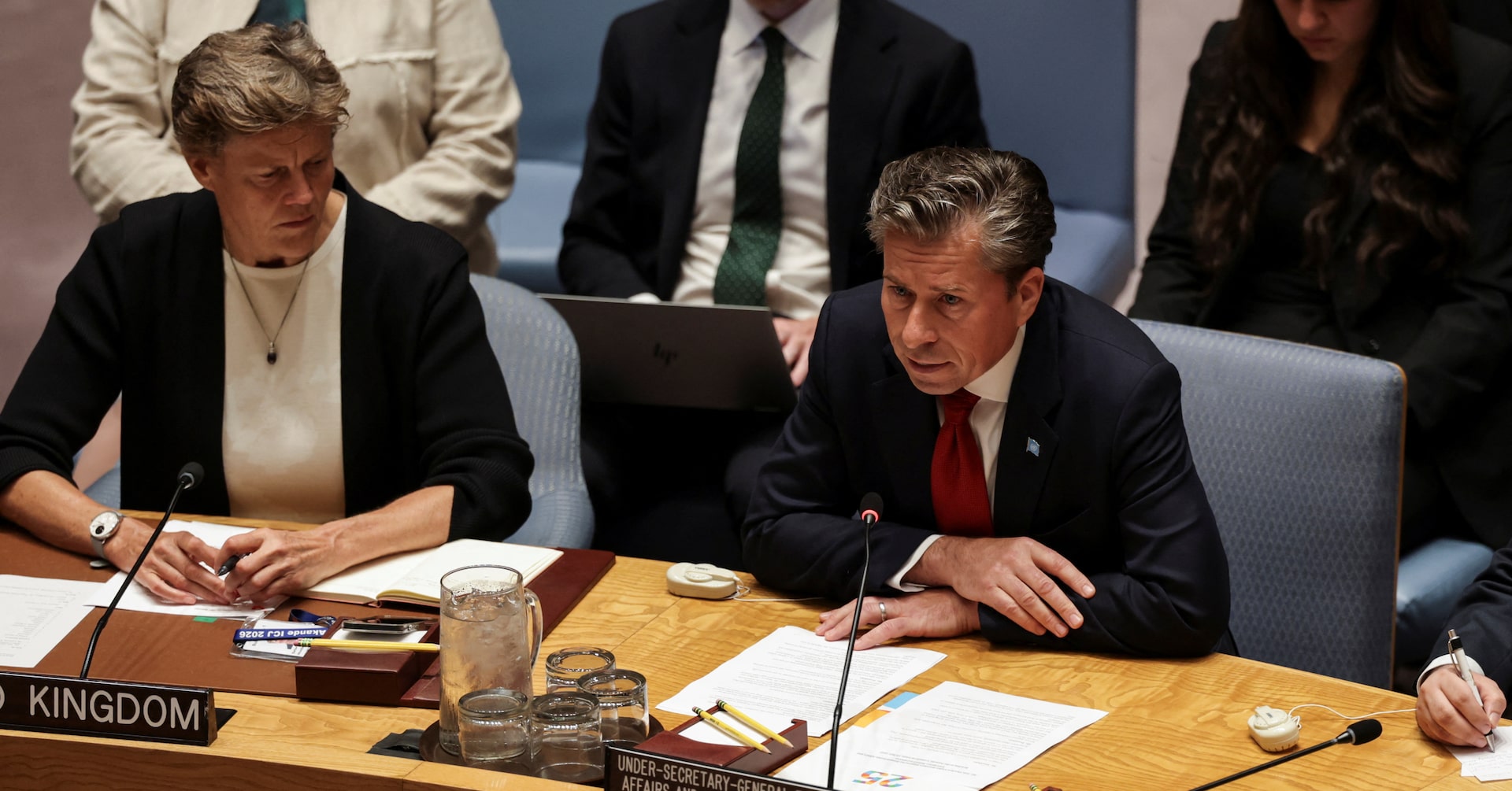 michellenichols's tweet card. United Nations aid chief Tom Fletcher has demanded that Israel provide evidence for its accusations that staff with the U.N. Office for the Coordination of Humanitarian Affairs were affiliated with...