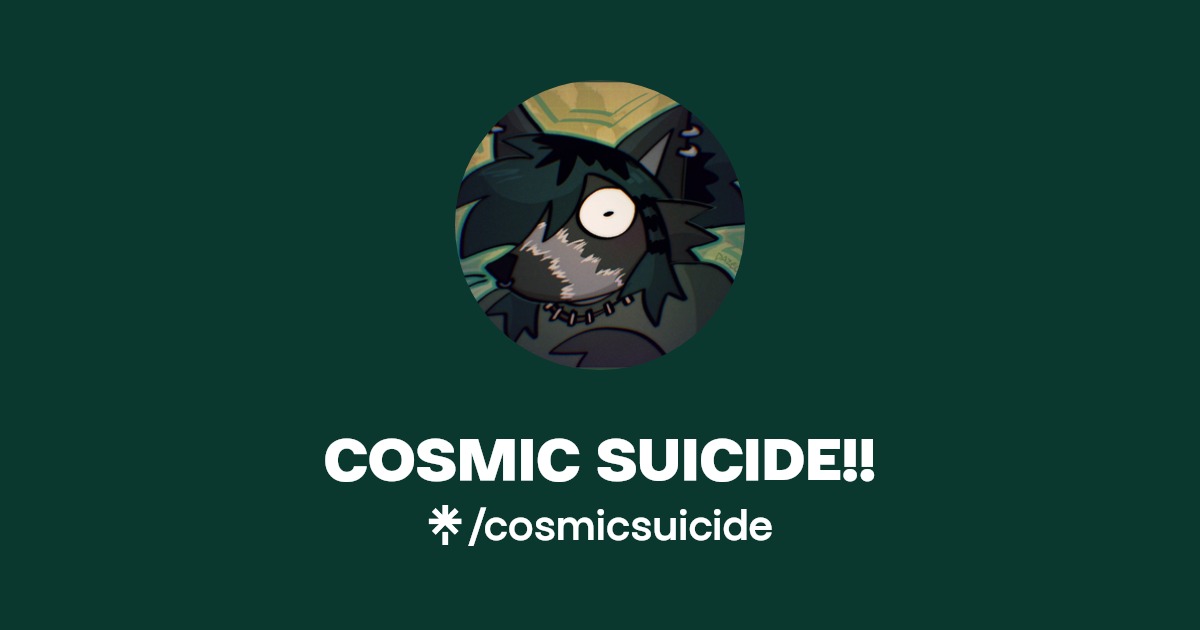 cosmicsuicide17's tweet card. Helloooo I'm Cosmic/Cosmo!
