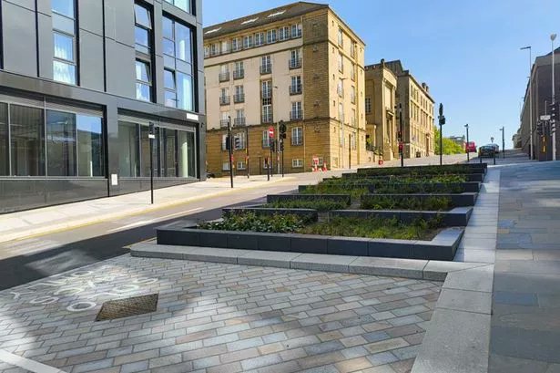 AngusCMillar's tweet card. The Holland and Pitt Street Avenue in the city centre is now complete, and it includes new tree-lined streets, widened pavements, segregated cycle lanes and green landscaping.