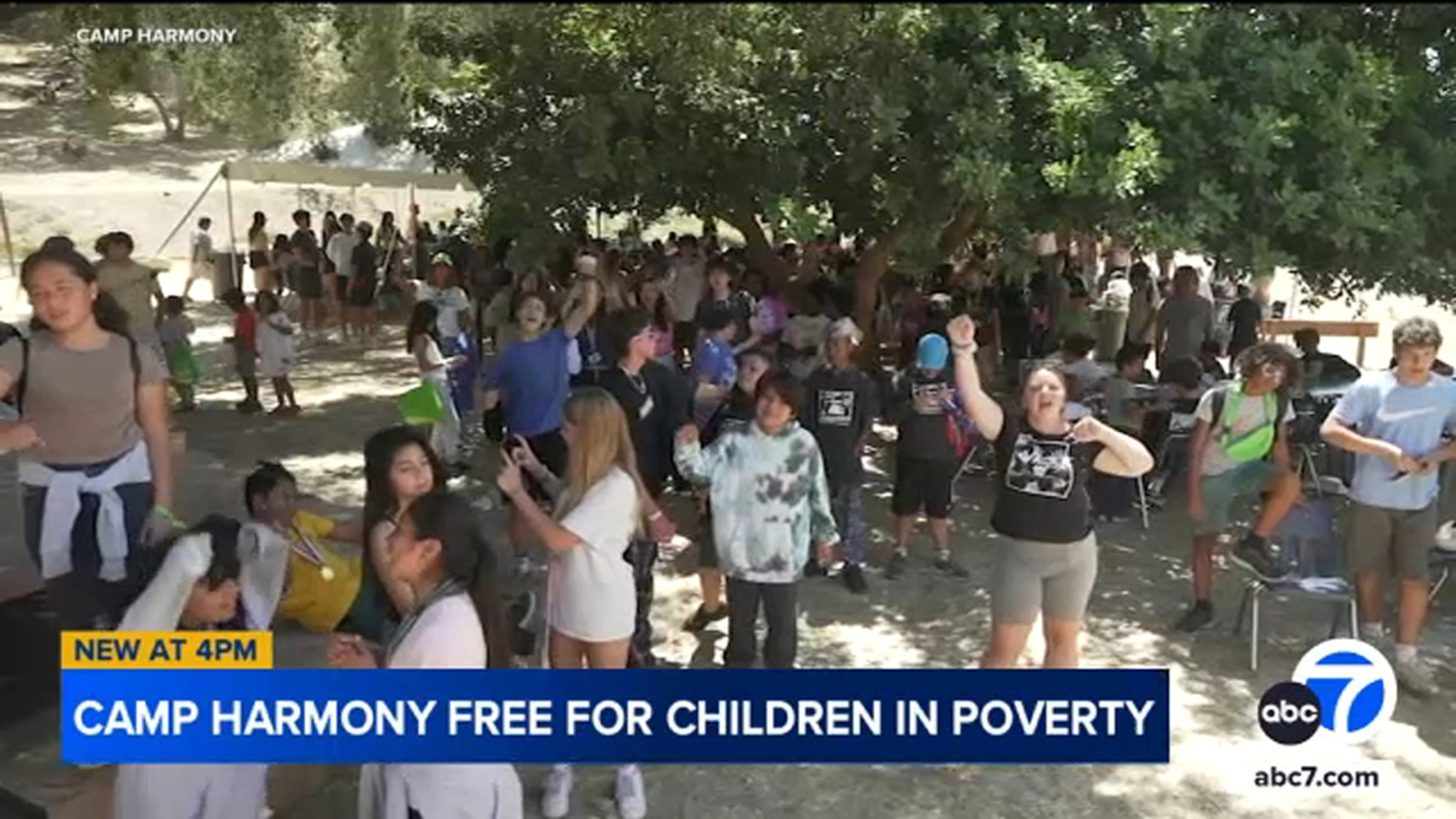 abc7JoshHaskell's tweet card. Camp Harmony is a free overnight camp program that provides hope and opportunities to local children experiencing poverty.