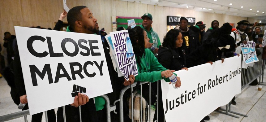 CUNYLaw's tweet card. With abuse rampant in state prisons, why won’t the governor release grant clemency to people who are clearly rehabilitated?