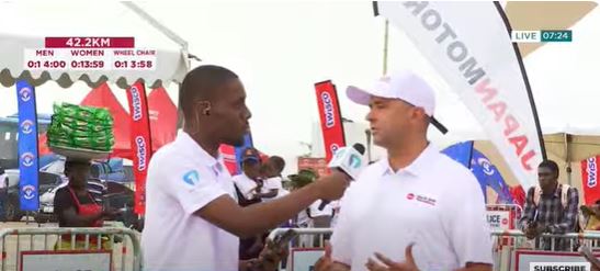 Citi973's tweet card. The First Vice President of the ABSA Black Star Marathon, Blake Bolden, has applauded Channel One TV for its exceptional support and wide-reaching coverage of