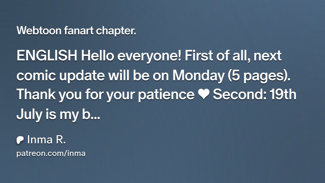 inmapollito's tweet card. Get more from Inma R. on Patreon