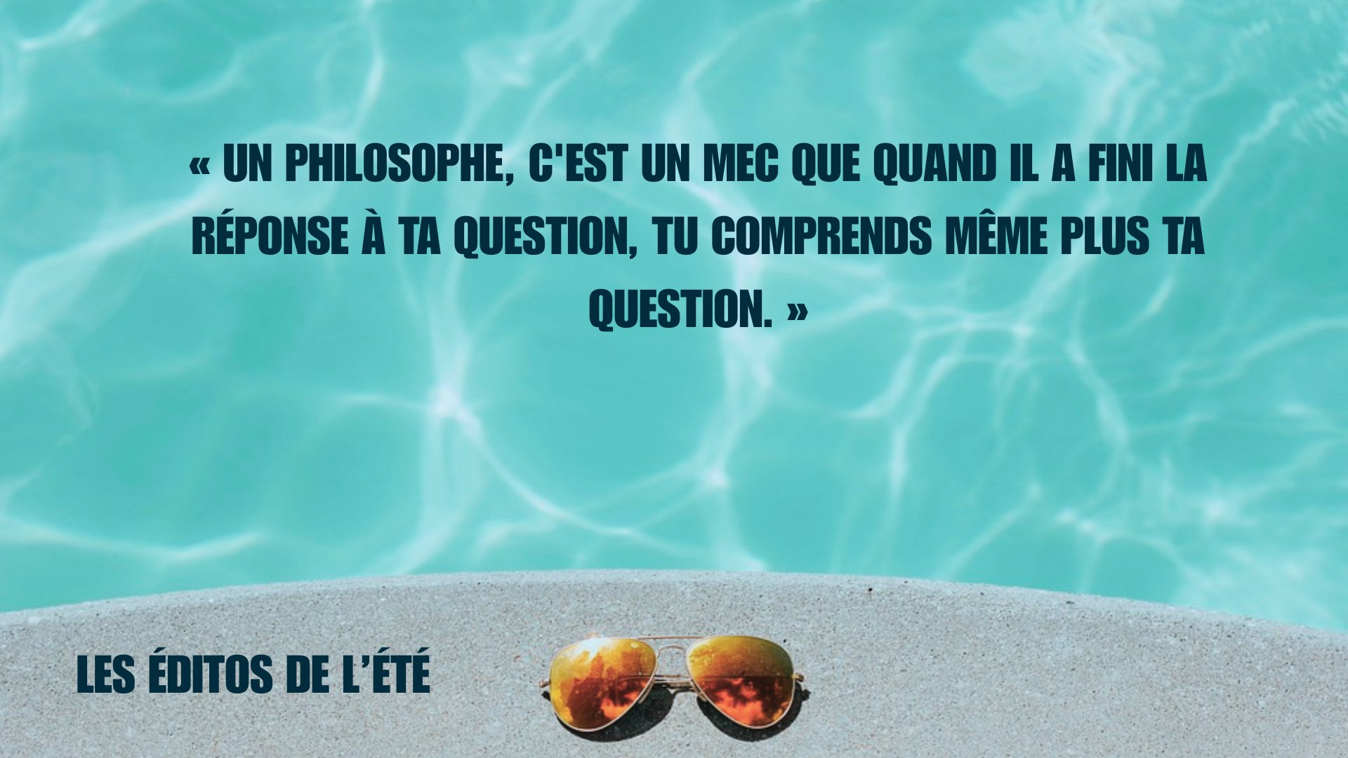 JCPEREZCODEX's tweet card. « Un philosophe, c'est un mec que quand il a fini la réponse à ta question, tu comprends même plus ta question. »Oui. Sans doute est-ce ceci que Coluche aurait répondu au baccalauréat, à l'épreuve de...
