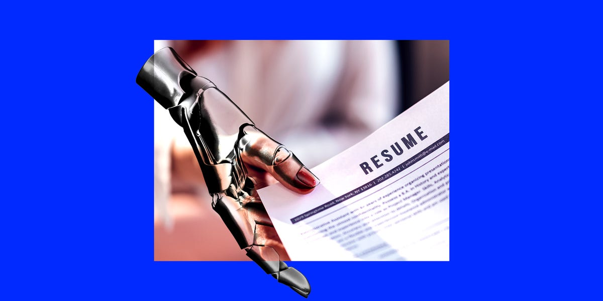 TechInsider's tweet card. Recruiters say they're getting stuck with piles of robotic-sounding résumés and applicants who are likely cheating during video interviews.