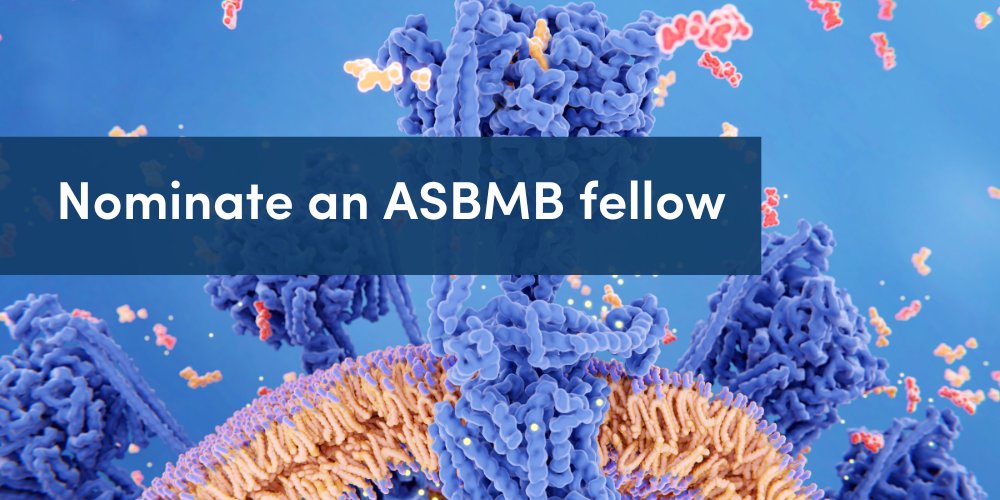ASBMB's tweet card. Nominate a colleague for the distinction of ASBMB fellow!