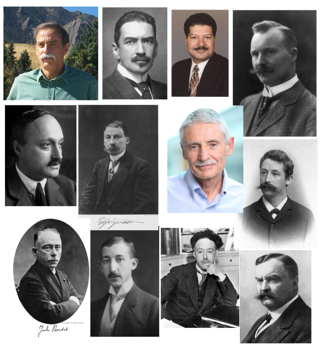TIRscienceblog's tweet card. For a second year running, we take an appreciative look at some great minds, and the moustaches that went (just) before them.