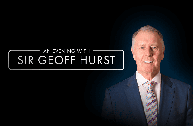 TheGeoffHurst's tweet card. An Evening with England’s Hat-Trick Hero – Sir Geoff Hurst Live at The Kings Theatre – One Final Farewell Tour Join us for an unforgettable evening with a true legend of English football – Sir Geoff...