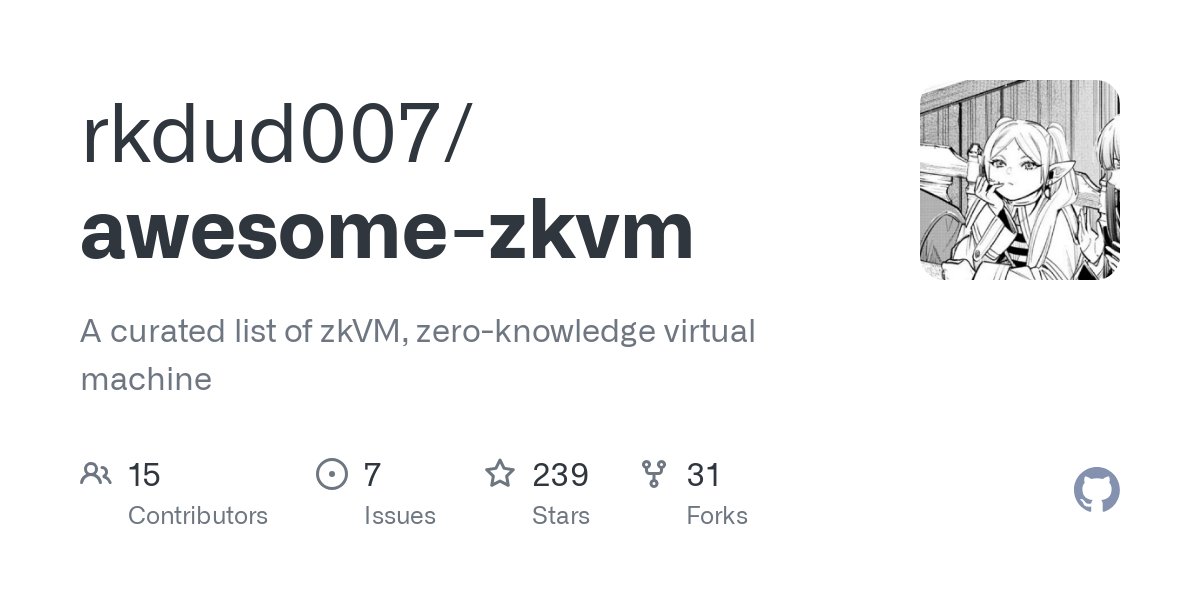 ShieldifySec's tweet card. A curated list of zkVM, zero-knowledge virtual machine - rkdud007/awesome-zkvm