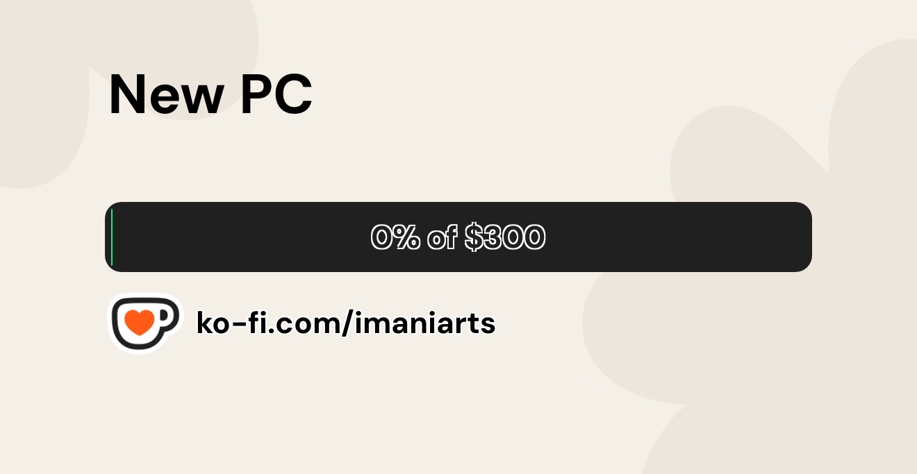 BlankTotal's tweet card. Just a little reminder! If you enjoy what I create, you can support me at https://ko-fi.com/imaniarts