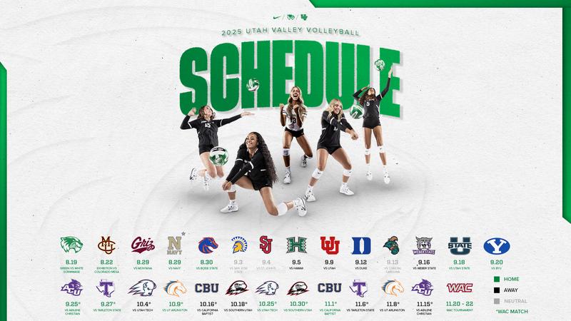 UVUwvb's tweet card. OREM, Utah — Utah Valley University head women's volleyball coach Sam Atoa announced the 2025 schedule on Thursday, highlighted by in-state rivalries and a strong nonconference slate that includes...