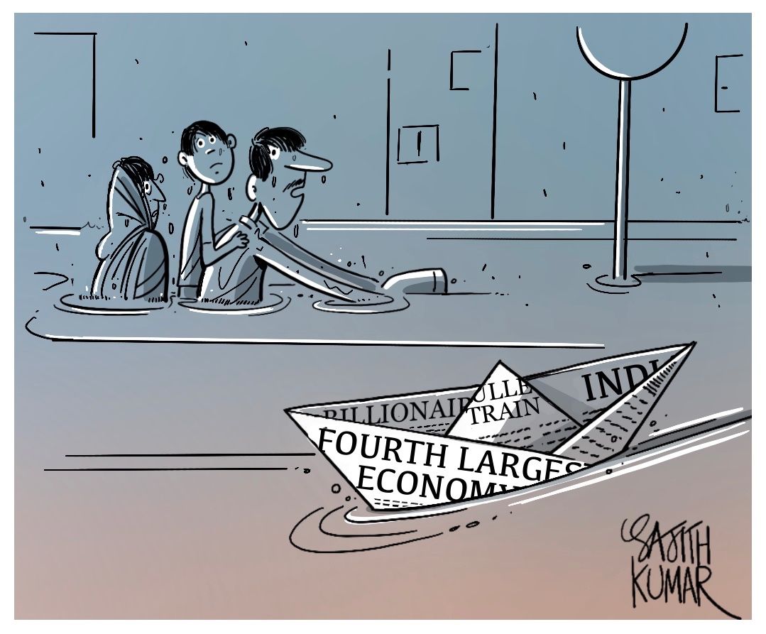 vijucherian's tweet card. Deccan Herald’s Opinion Matter 🧠May 31 · The government has announced that India has overtaken Japan to be the fourth largest economy, at a time when many cities and towns are flooded because of...
