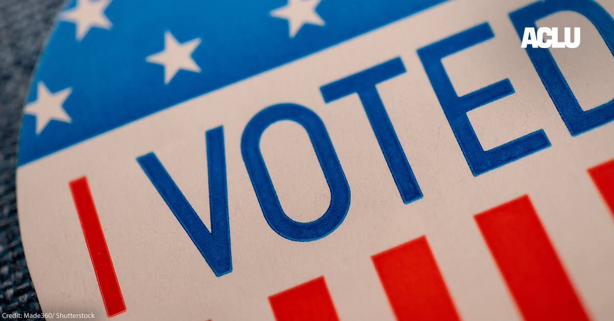 sophlin229's tweet card. Less than two weeks before Election Day, the ACLU is in the courts and in communities fighting for increased access to the ballot for all eligible voters.