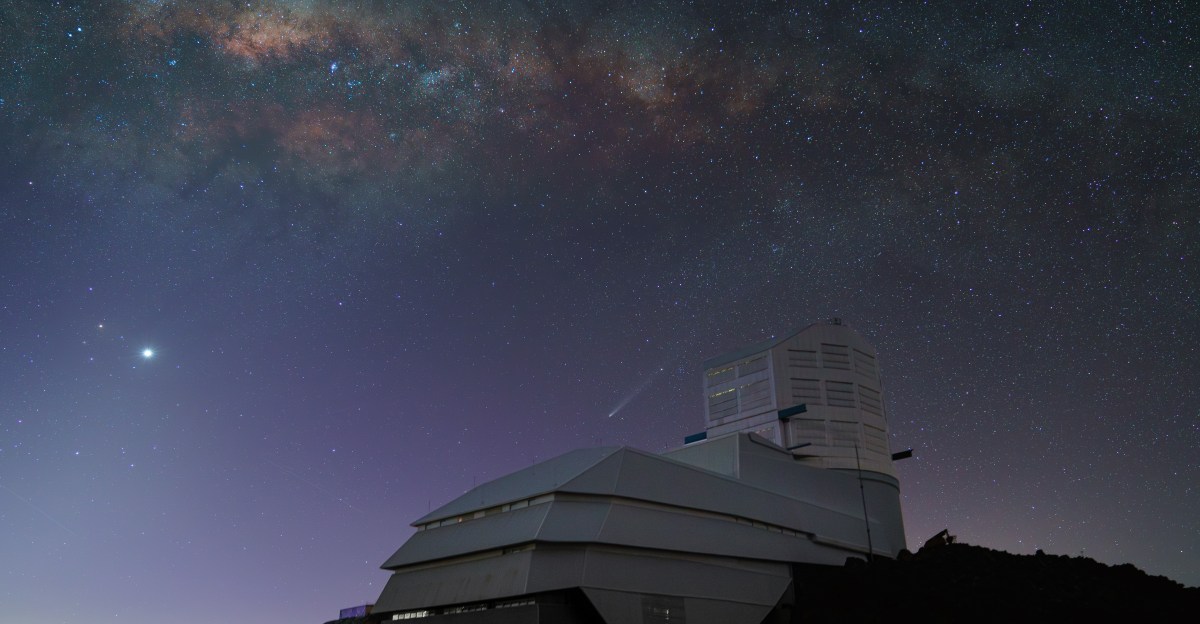 donalddhoffman's tweet card. This new telescope lets you hold 10 million galaxies in your hand.