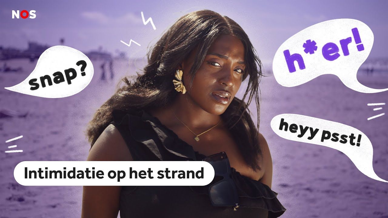 ReneDercksen's tweet card. Het ene strand is het andere niet!