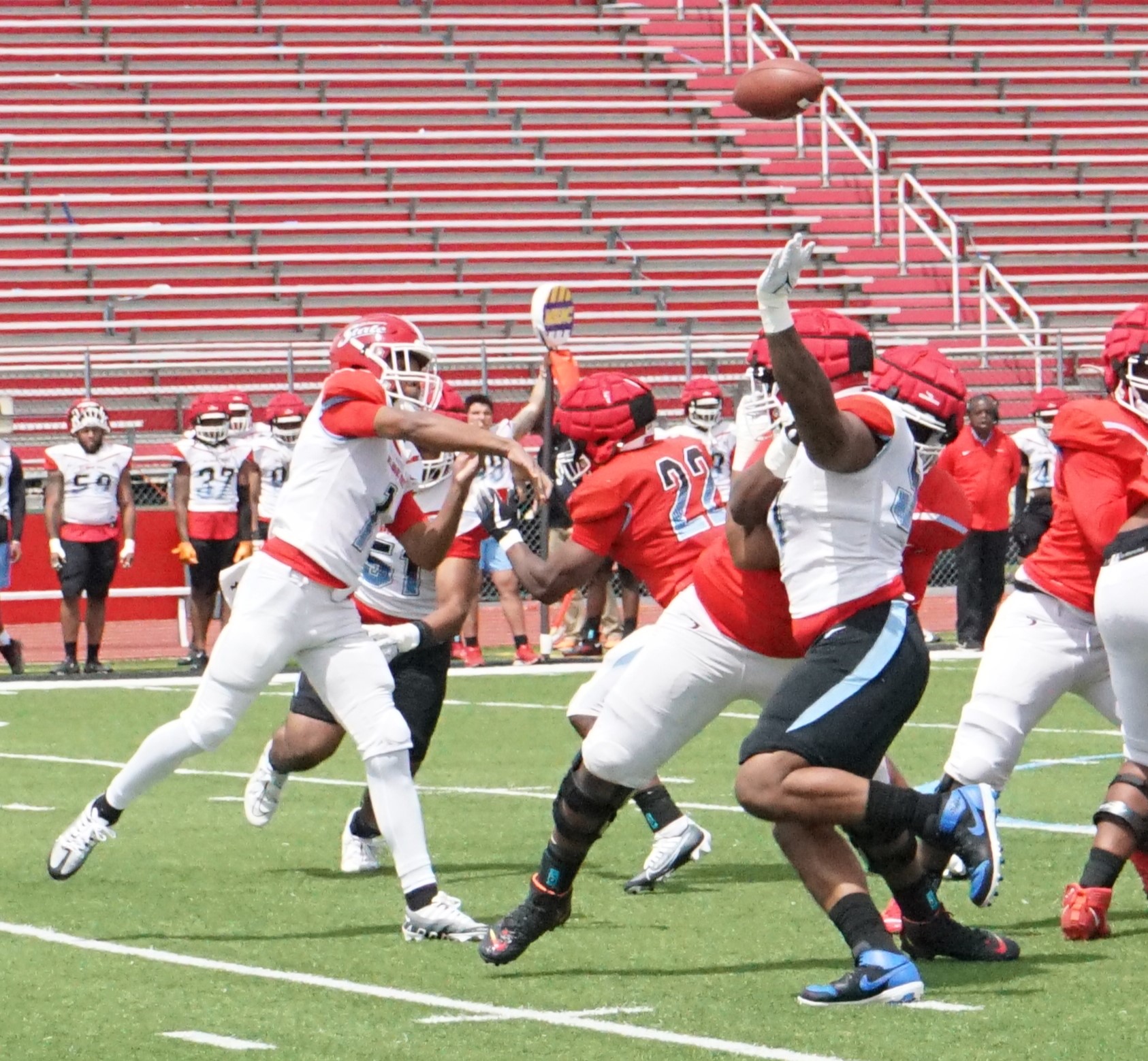 CJWritesNThangs's tweet card. Another HBCU football team has been hit by the transfer portal bug, just a month before the season is set to begin.