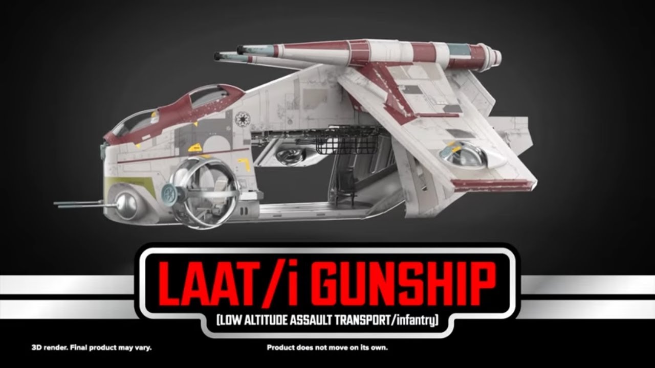 FanthaTracks's tweet card. Take a closer look at the HASLAB Star Wars: Attack of the Clones, The Vintage Collection LAAT/I Gunship.