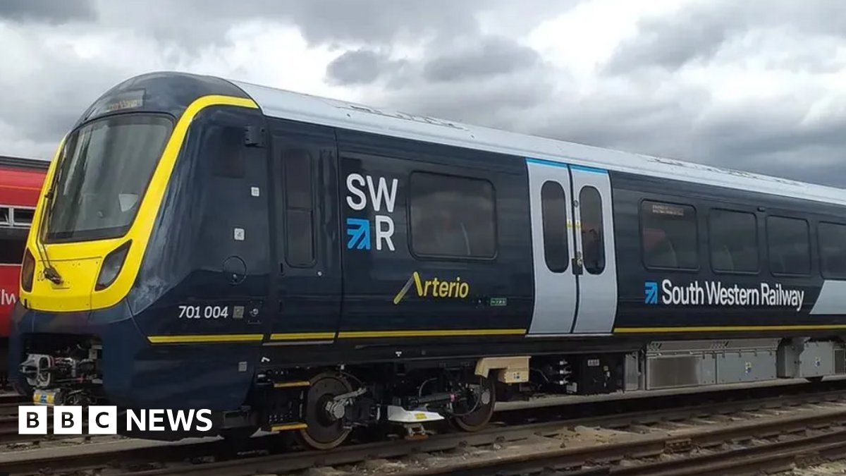 BBCSurrey's tweet card. South Western Railway says some off-peak suburban services see reduced demand in August.