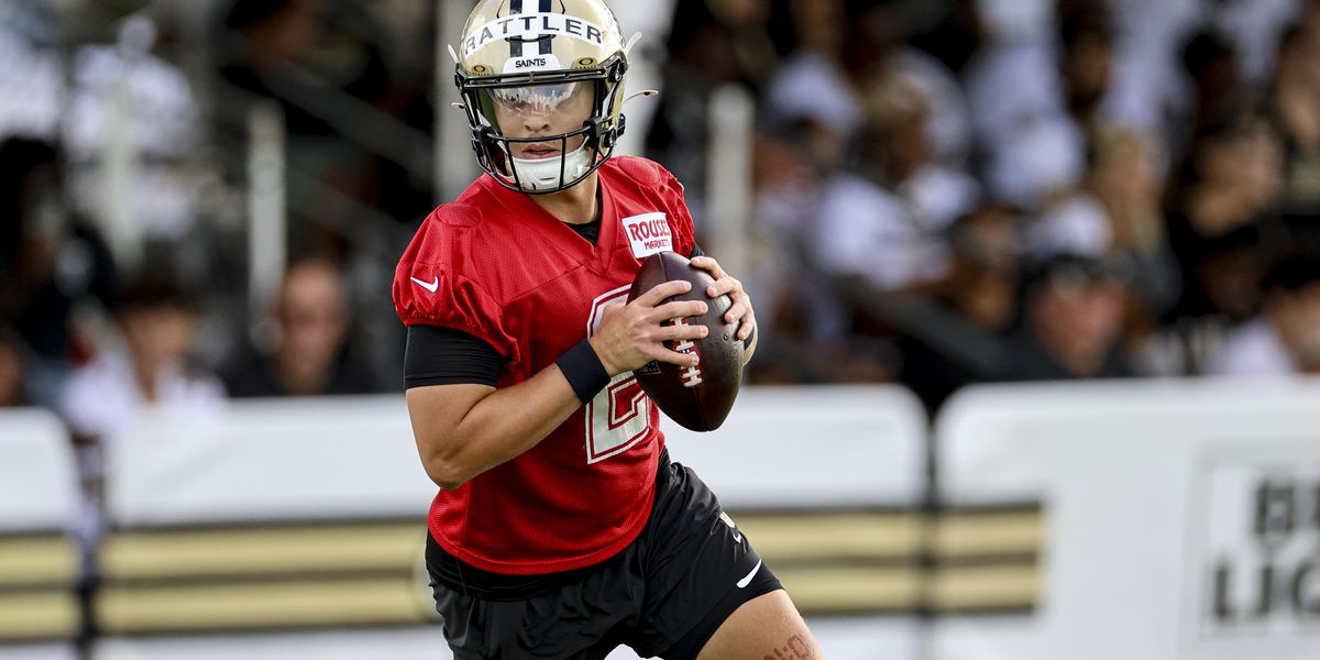 SaintsCSC's tweet card. From the QB1 battle to Mason Tipton, what we learned from Day 3 of training camp.