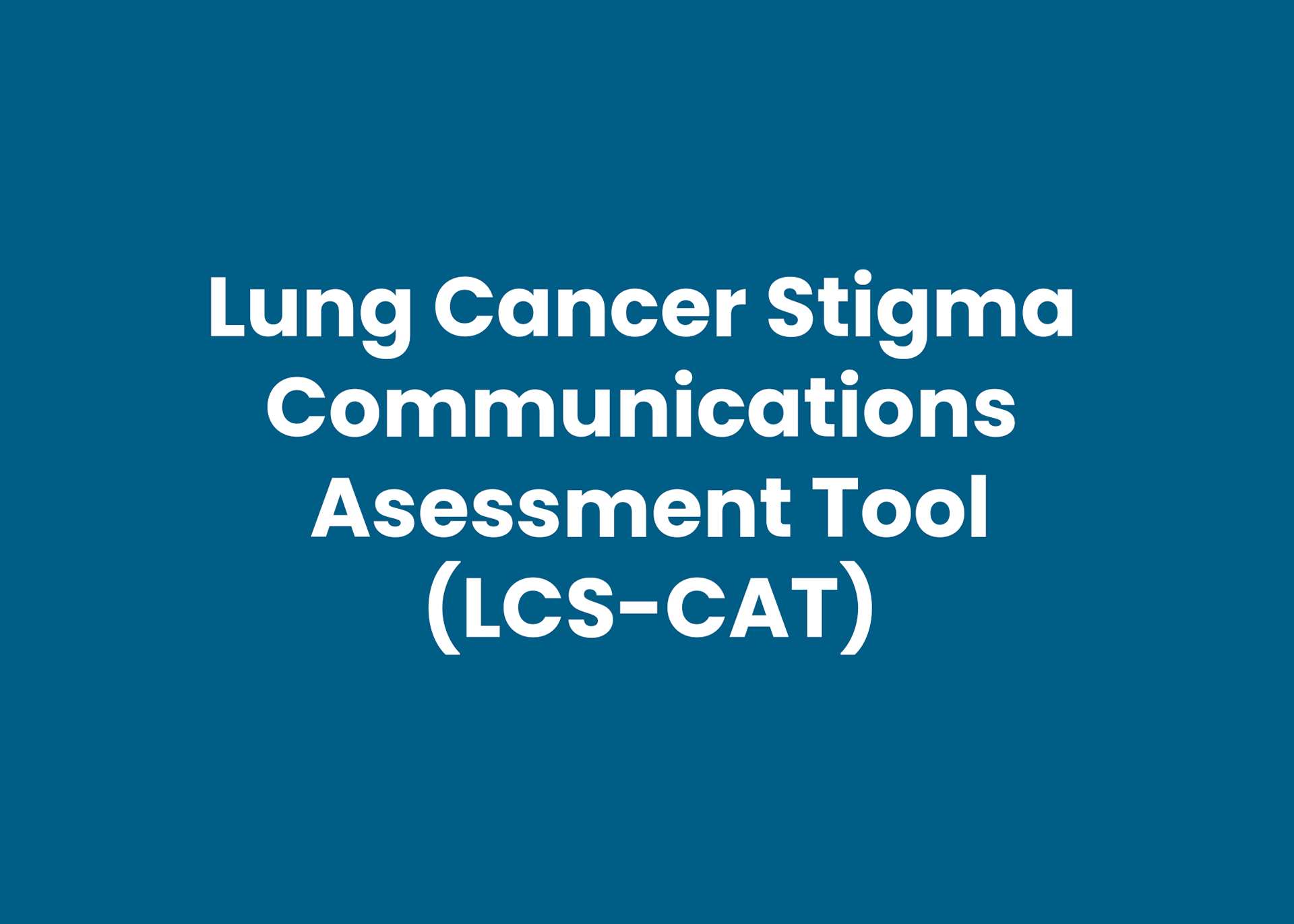 anguspratt's tweet card. Lung Cancer Stigma Communications Assessment Tool (LCS-CAT) - National Lung Cancer Roundtable