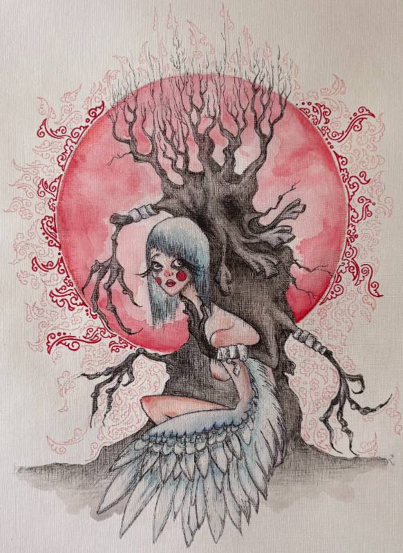 maheshguild's tweet card. The Nightmare's Kiss steals dreams, casting a shadow that unravels hope, as we drift from their fading light—echoes of lost beauty linger, a silent la...