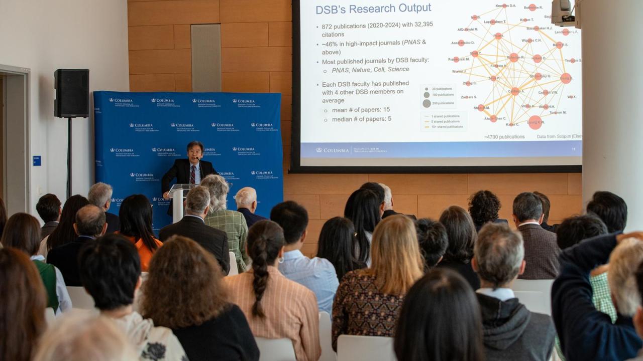 ColumbiaSysBio's tweet card. The Afternoon of Science series at VP&S continued Sept. 25 with presentations from the Department of Systems Biology.