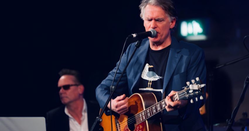 thebathersoffi1's tweet card. Join us for an evening with Chris Thomson, of The Bathers, and Paul McGeechan, of Starless, who will share their songs alongside some special guests.