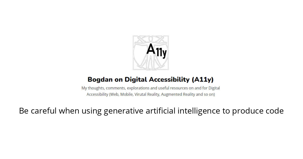 OZeWAI's tweet card. AI is a fact. Some say it will improve accessibility, and I hope it will, but please consider the facts and new regulation.