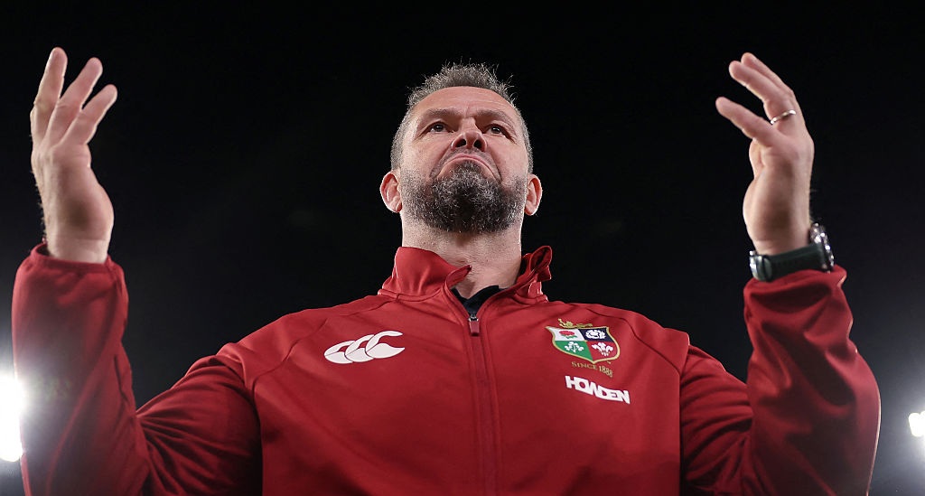 RugbyPass's tweet card. Andy Farrell admits that he is