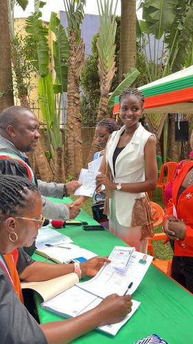 juliet_kakande's tweet card. The Democratic Front headquarters in Namirembe turned into a hub of activity on July 11, 2025, as the Party Electoral Commission began receiving expressions of interest forms from aspiring candidat...