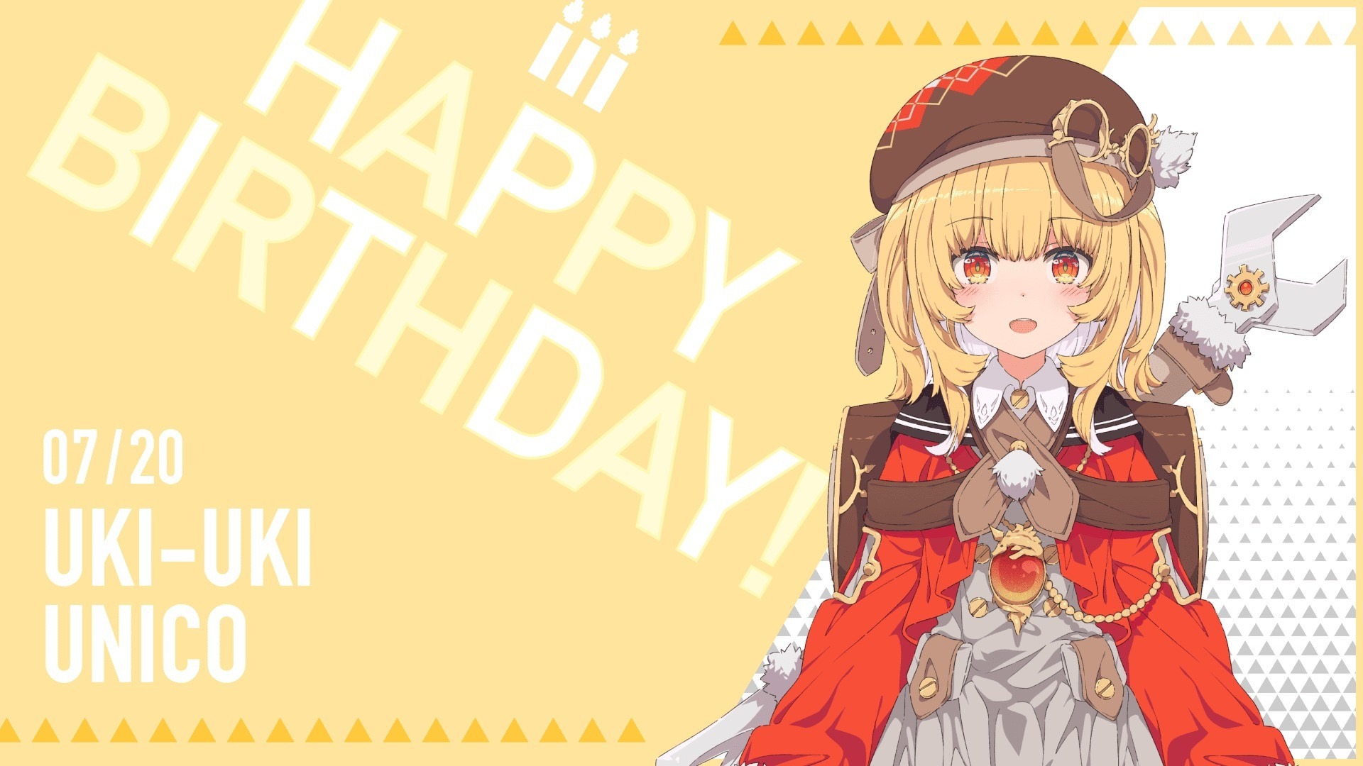 _vee_official_'s tweet card. 7月20日は「浮々ゆにこ」の誕生日🎉みんなでお祝いメッセージを送ろう！投稿はこちら👇https://veellage.jp/ja/topics/9978126e-8f95-46c5-9f33-02...