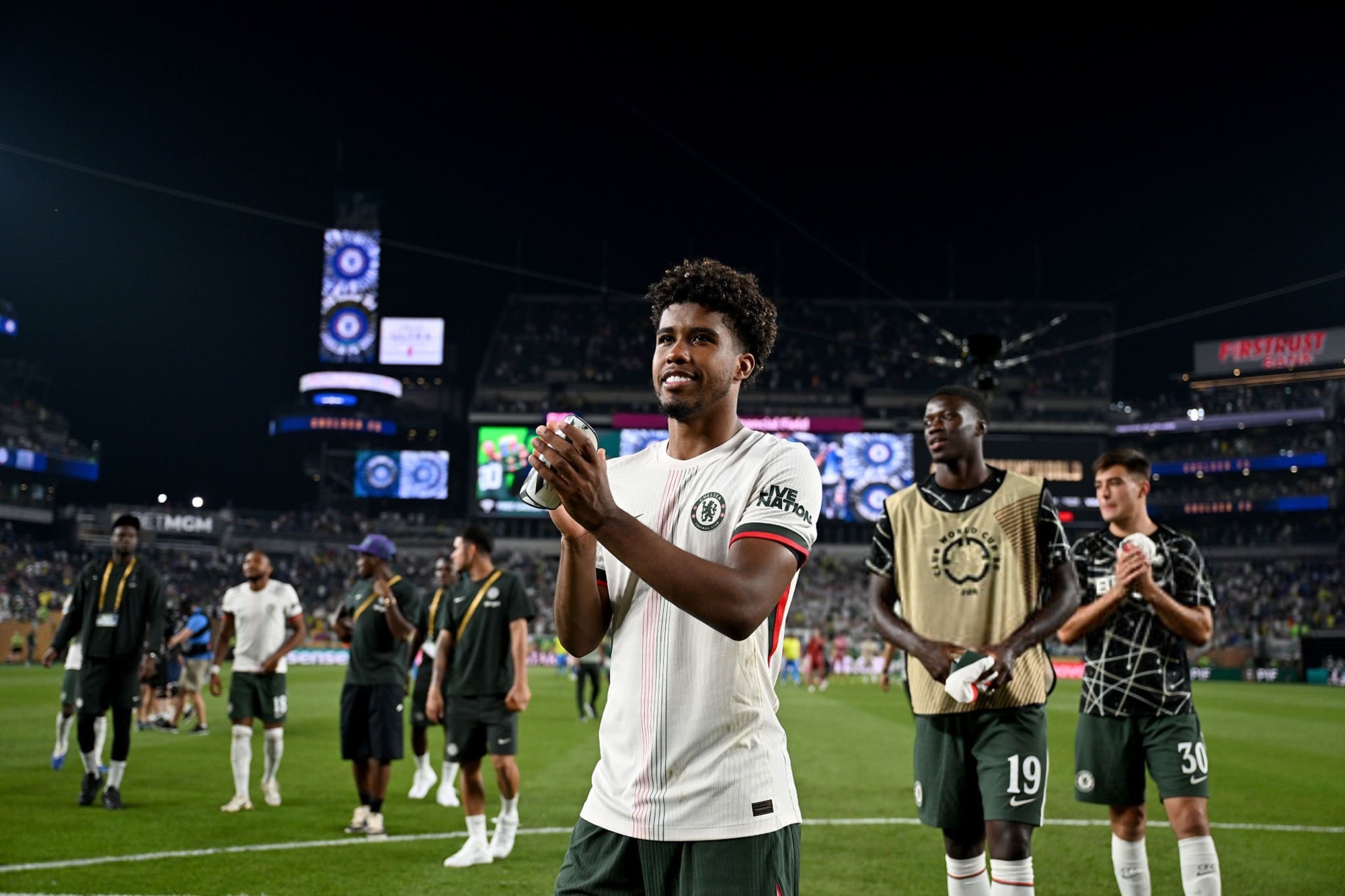 LondonsFirst_'s tweet card. Chelsea fought their way into the semi-finals of the Club World Cup after a tight 2-1 win over Palmeiras, thanks to a wonderful Cole Palmer goal, and a slice of luck as well. The big talking point...