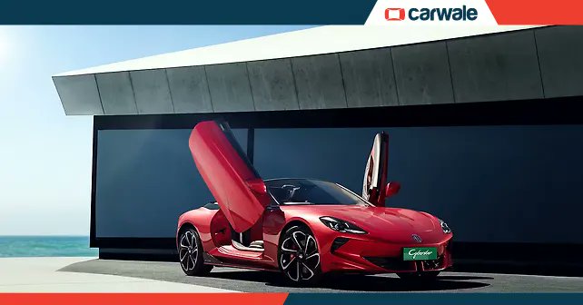_AdiityaSharma's tweet card. The MG Cyberster is a CBU imported from China.