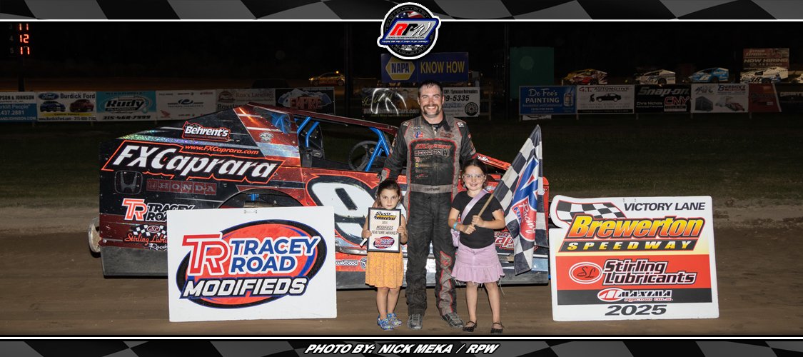 RaceProWeekly's tweet card. Information By: BREWERTON SPEEDWAY - BREWERTON, NY - Larry Wight started 5th and worked his way up through the top 5 to take the lead on lap 24. Wight won by 1.185 seconds over points leader