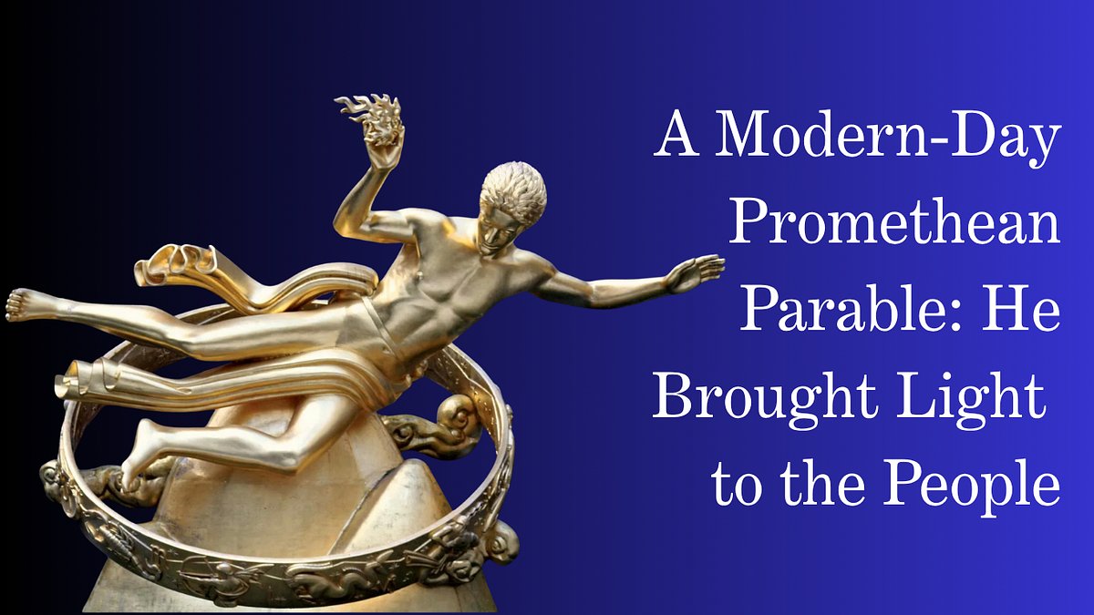 ReggieMiddleton's tweet card. “They chained Prometheus to a rock for stealing fire.  Today, they prosecute the ones who liberate financial freedom.”