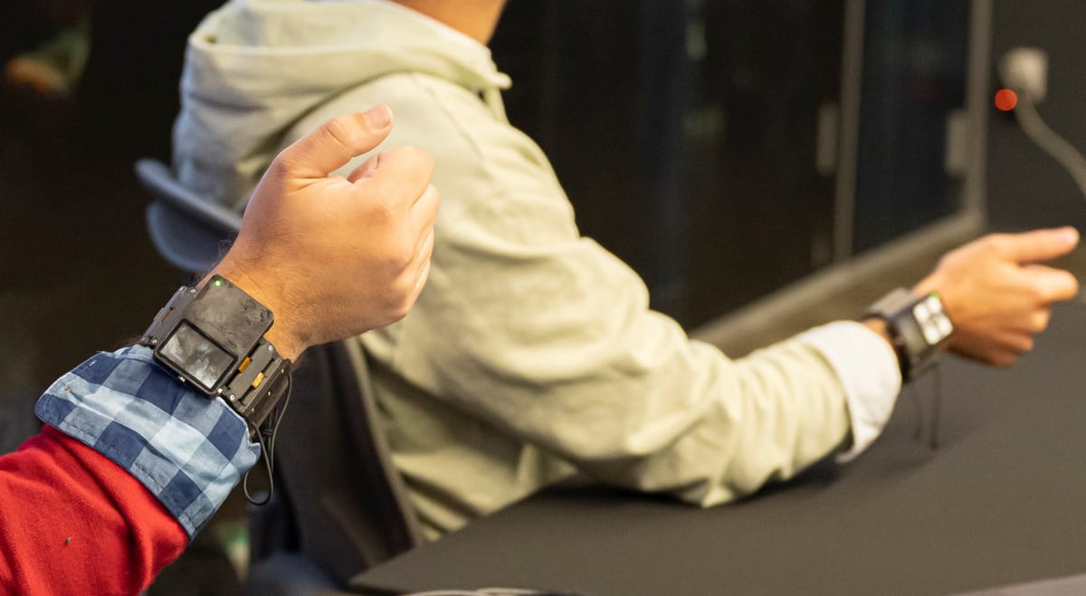 TRReardon's tweet card. Meta recently showed press its first in-person look at progress toward a wristband that can sense your intentions. In 2019, the company-formerly-known-as-Facebook acquired a startup called CTRL-Labs...