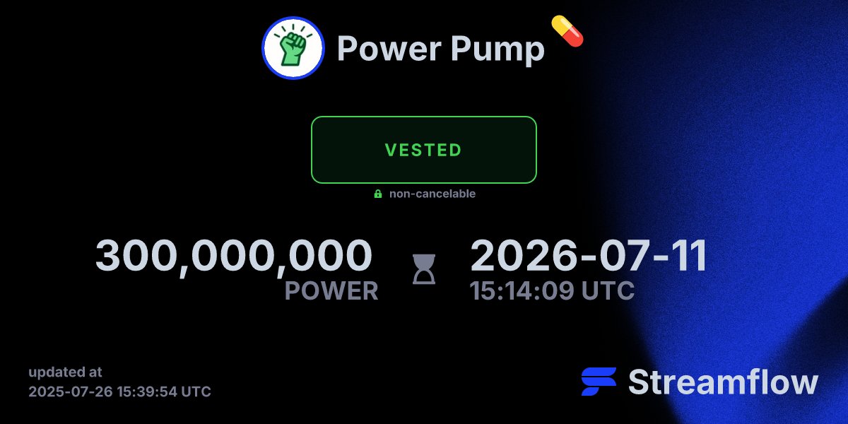 PowerPump_fun's tweet card. Streamflow is the leading multi-chain asset streaming protocol specializing in token vesting, streaming payments and treasury management solutions.
