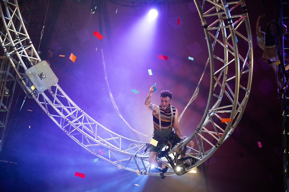 chrisorourke13's tweet card. Sabotage by No FitState. Image by Mary Wycherley****I have to confess to never seeing the allure in running away to join a circus. The romance, yes; but think about the reality. Also, classic circus...