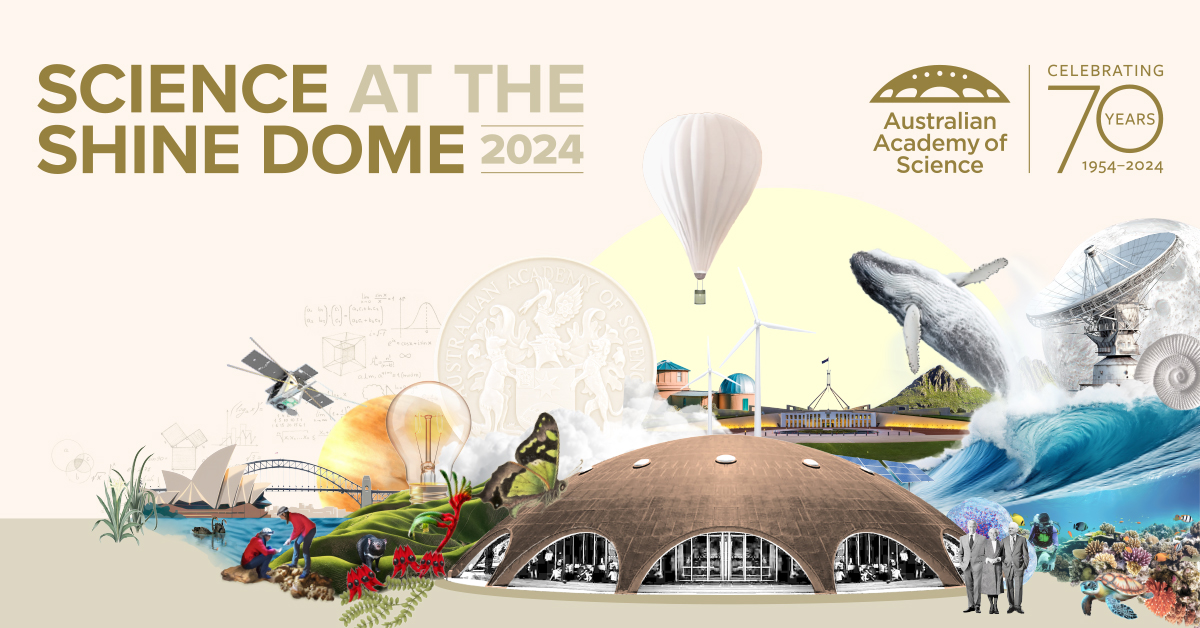 UniCanberra's tweet card. Find out about our event artwork Celebrating our nation’s remarkable scientific talent Science at the Shine Dome is the Australian Academy of Science’s flagship event. Australia’s science community